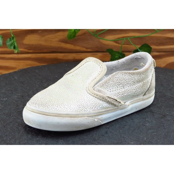 VANS Toddler Girls 7.5 Medium Beige Skateboarding Fabric - Picture 1 of 7